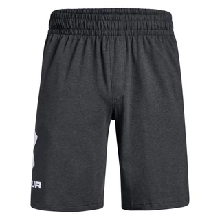 Men’s Shorts Under Armour Sportstyle Cotton Graphic Short - Black/White - Charcoal Medium Heather/White