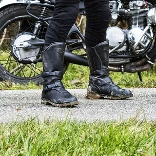 Leather Motorcycle Boots Stylmartin Matrix - Black