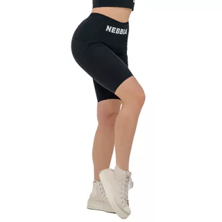 High-Waisted Cycling Shorts Nebbia 10” GYM THERAPY 628 - Black