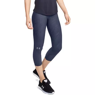 Dámské kompresní 3/4 legíny Under Armour W Fly Fast Jacquard Crop - Blue Ink