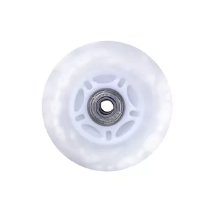 Light Up In-Line Wheel PU 70*24 mm with ABEC 5 Bearings - White - White