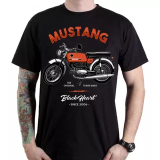 T-Shirt BLACK HEART Mustang