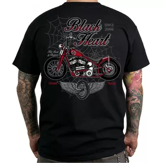 T-Shirt BLACK HEART Red Baron Chopper