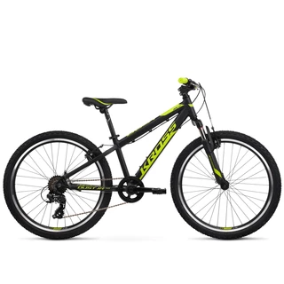 Juniorský bicykel Kross Dust JR 1.0 24" - model 2020 - čierno-limetková - čierno-limetková