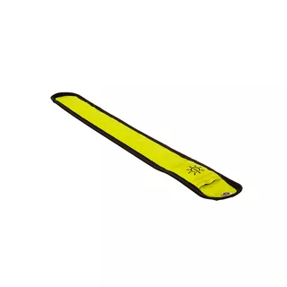 Reflective Slap Band Oxford Bright Halo Wrap Yellow w/ Fiber Optic Light