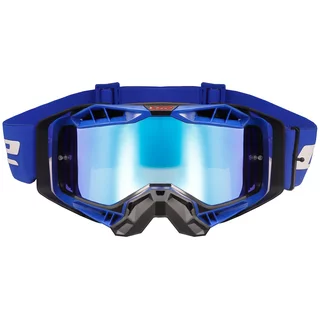 Motokrosové brýle LS2 Aura Pro Black Blue iridiové sklo