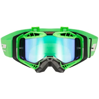 MX Goggles LS2 Aura Pro Black H-V Green iridiové sklo