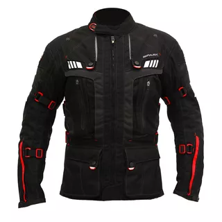 Spark Expedition Herren Textil-Motorradjacke - schwarz-fluo gelb