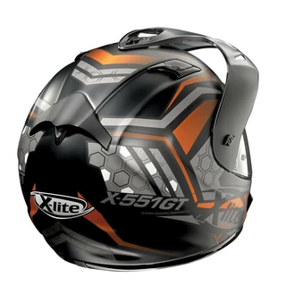 Motorcycle Helmet X-Lite X-551 GT Kalahari N-Com Flat Black-Orange - Black-Orange