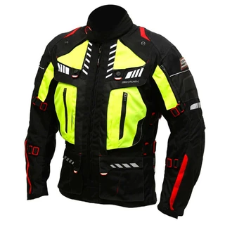Men’s Textile Moto Jacket Spark Expedition - Black-Fluo Yellow - Black-Fluo Yellow