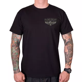 T-shirt koszulka BLACK HEART Blue Chopper