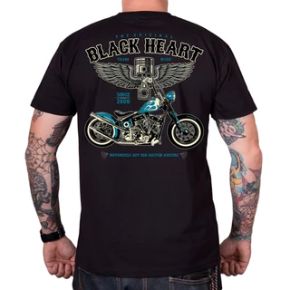 T-shirt koszulka BLACK HEART Blue Chopper