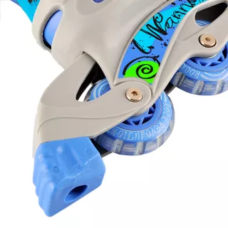 WORKER Torny LED – Kinder Inline-Skates Set 3in1 mit leuchtenden Rollen