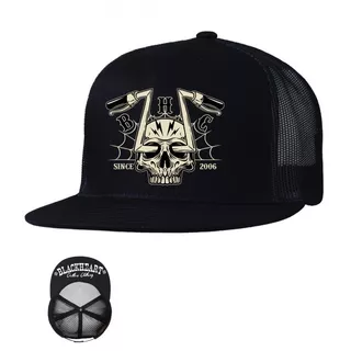 Baseball cap BLACK HEART Chopper Skull Trucker