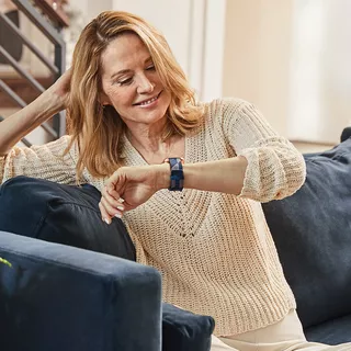 Fitbit Versa 2 Special Edition Navy & Pink Woven Smartwatch