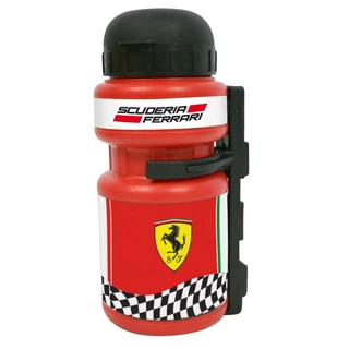 Plastová cyklo fľaša s držiakom Ferrari