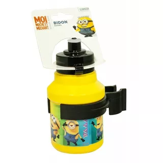 Minions Bidon 350 ml Fahrradflasche gelb mit Halter