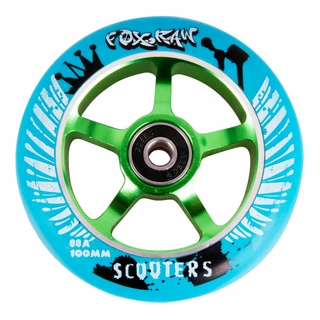 Spare wheel for scooter FOX PRO Raw 03 100 mm - Black-Green