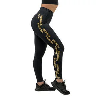 Női magas derekú leggings Nebbia INTENSE Iconic 834 - fekete/arany