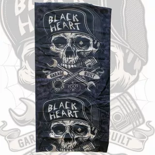 Neck Warmer Black Heart Garage Built - Black-Beige