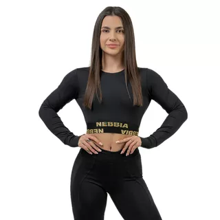 Dámsky crop top s dlhým rukávom Nebbia INTENSE Perform 839