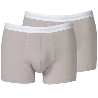 Men’s Boxer Shorts Head Basic Boxer – 2 Pairs - White - Grey-White