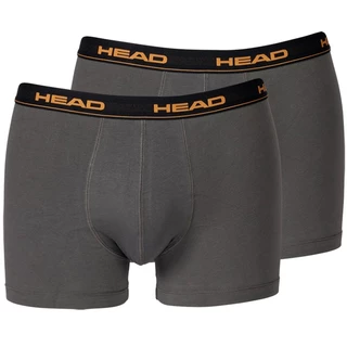 Men’s Boxer Shorts Head Basic Boxer – 2 Pairs - Grey Orange - Grey Orange