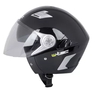 Kask motocyklowy W-TEC V220 otwierany + BLENDA - Czarny błyszczący