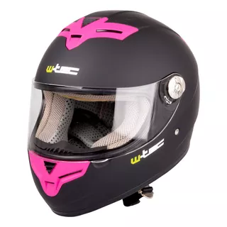 Kask zamknięty motocyklowy W-TEC V105 - Czarno-różowy