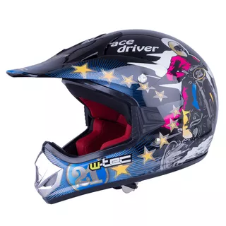 Młodzieżowy kask motocyklowy W-TEC V310 enduro - Czarny LRB