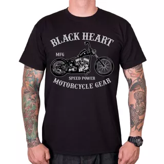 Tričko BLACK HEART Chopper - čierna