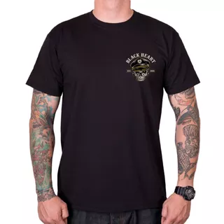 BLACK HEART Old School Racer T-Shirt - schwarz