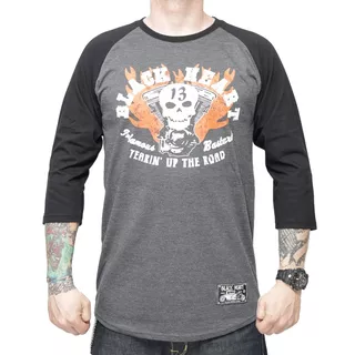 Long-Sleeved T-Shirt BLACK HEART Flathead - Grey