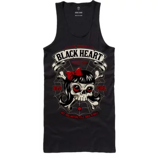 Koszulka damska bluzka podkoszulek BLACK HEART Lady Luck - Czarny - Czarny