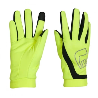 Rękawice do biegania Newline Thermal Gloves Visio - Neonowy