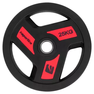 Pogumovaný olympijský kotouč inSPORTline Herk OL 25 kg 50 mm - 2.jakost