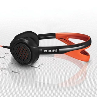 Sports headphones over his head Philips ActionFit