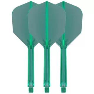 Dart Flights Target K-Flex No.6 Medium – 3-Pack - Black - Green