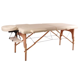 Massage Table inSPORTline Taisage 2-Piece Wooden - Cream Yellow