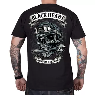 T-shirt koszulka BLACK HEART Trapper - Czarny