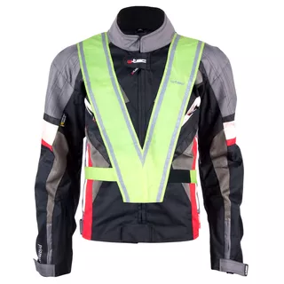 Kurtka motocyklowa W-TEC Priamus PLUS - OUTLET - Czarno-szaro-czerwony