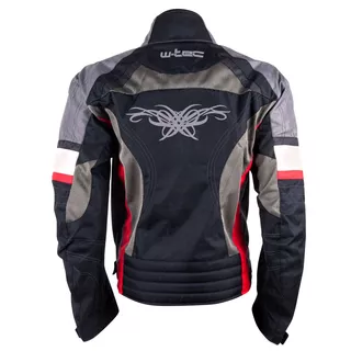 Kurtka motocyklowa W-TEC Priamus PLUS - OUTLET - Czarno-szaro-czerwony