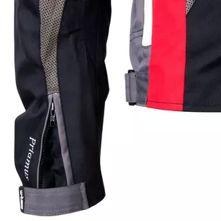 Kurtka motocyklowa W-TEC Priamus PLUS - OUTLET - Czarno-szaro-czerwony