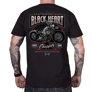 T-Shirt BLACK HEART Flock Chop - Black - Black