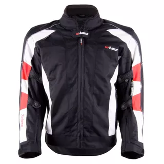 Ženska moto jakna W-TEC Zefyros TWG-130 - černo-bílo-červená - černo-bílo-červená