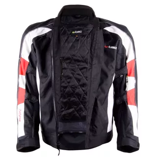 Ženska moto jakna W-TEC Zefyros TWG-130 - černo-bílo-červená