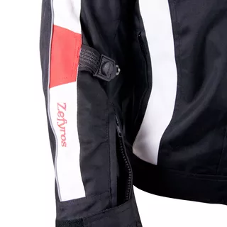 Women’s Moto Jacket W-TEC Zefyros TWG-130 - Black-White-Red