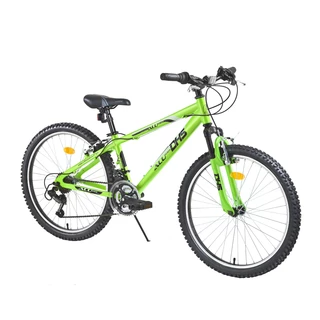 Juniorský horský bicykel DHS Alu-Kids 2423 24"- model 2015 - červená - zelená