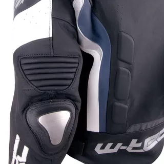 Męska skórzana kurtka motocyklowa W-TEC Velocity - OUTLET - Czarny-fluo