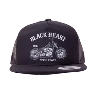 Czapka z daszkiem BLACK HEART Bobber BLK Trucker - Czarny